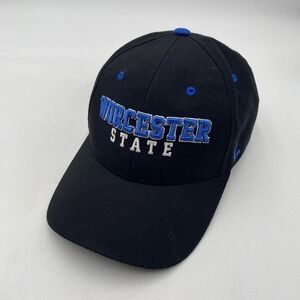 Worcester State Lancers Zephyr Hat SnapBack Blue Black Adjustable Cleaned